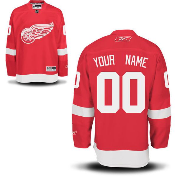 Reebok Detroit Red Wings Men Premier Home Custom NHL Jersey - Red->->Custom Jersey
